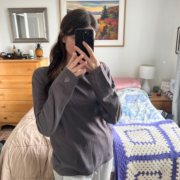 Original Penguin Grey Long Sleeve Pima Cotton Shirt Preppy Prep Unisex Large - Picture 5 of 10